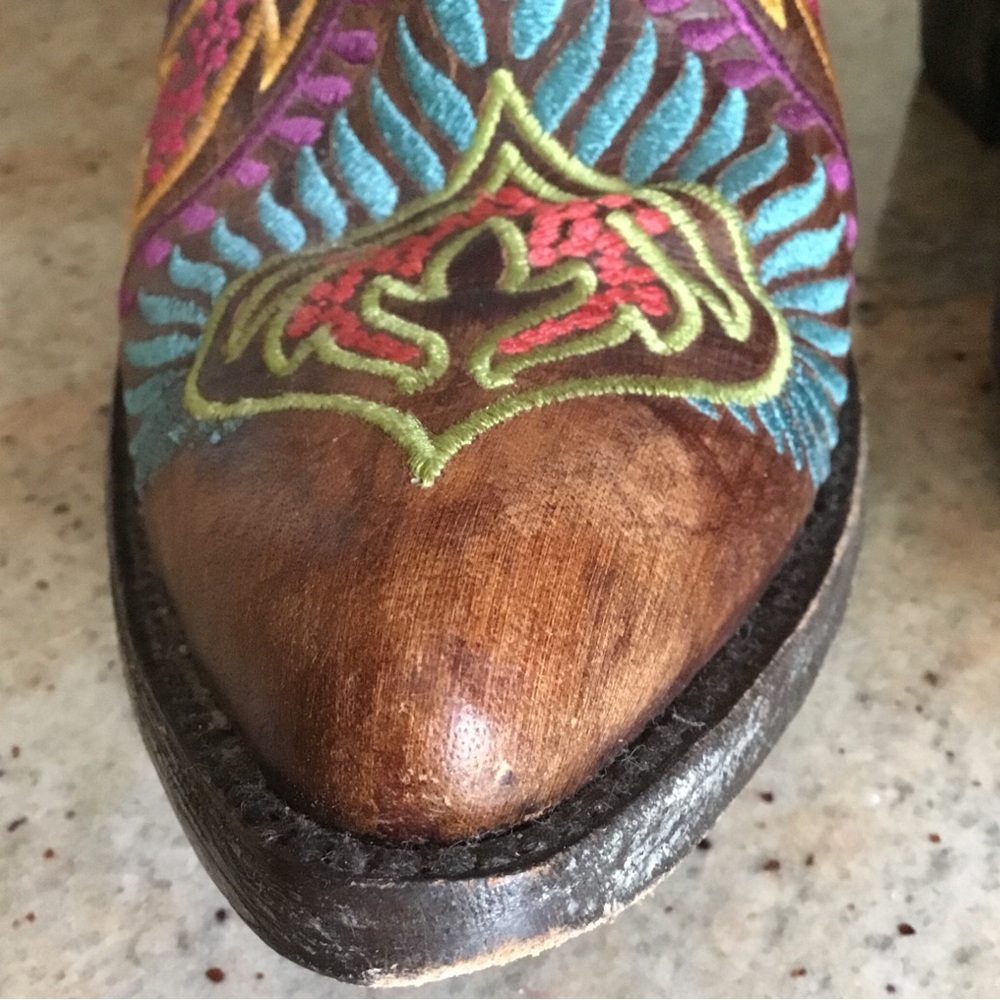 Old Gringo Tiegan Embroidered Western Cowboy Cowgirl Boots Vesuvio Brass - Picture 5 of 16